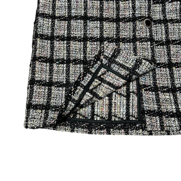 Bagatelle Collection Button Front Black and Confetti Tweed Mini Skirt Sz. M - Picture 5 of 16
